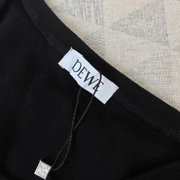 Loewe Black Anagram Embroidery Rib Knit Tank Top - Picture 4 of 6